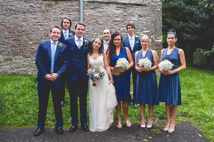 Short Blue Multi Way Bridesmaid Dresses Pretty Home Made Country Village Hall Wedding http://www.alexapoppeweddingphotography.com/