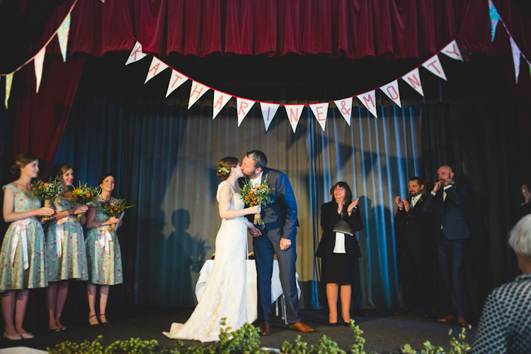 Custom Bunting Personalised Autumn Kentish Village Hall Wedding http://www.livvy-hukins.co.uk/