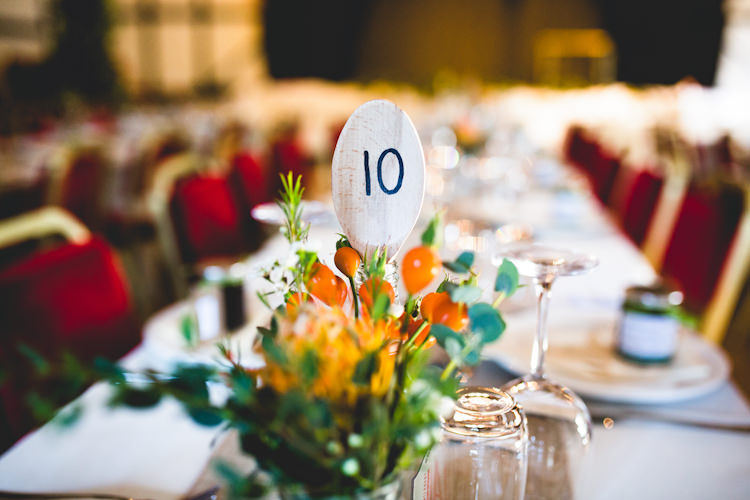 Spoon Table Numbers Autumn Kentish Village Hall Wedding http://www.livvy-hukins.co.uk/