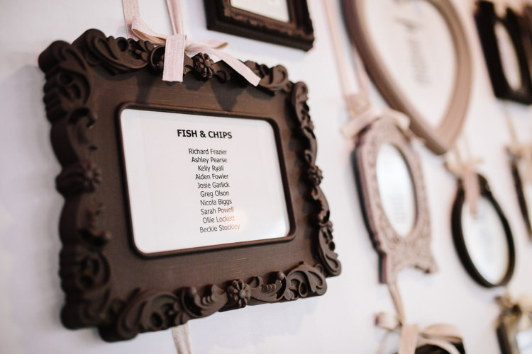 Frame Table Plan Seating Chart Chic Hollywood Glamour Wedding http://www.kategrayphotography.com/