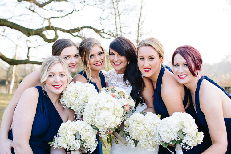 Hydrangea Bridesmaid Bouquets White Chic Hollywood Glamour Wedding http://www.kategrayphotography.com/
