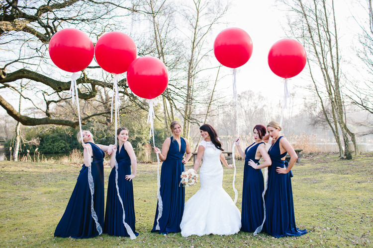 Navy Bridesmaid Dresses Twobirds Long Balloons Chic Hollywood Glamour Wedding http://www.kategrayphotography.com/