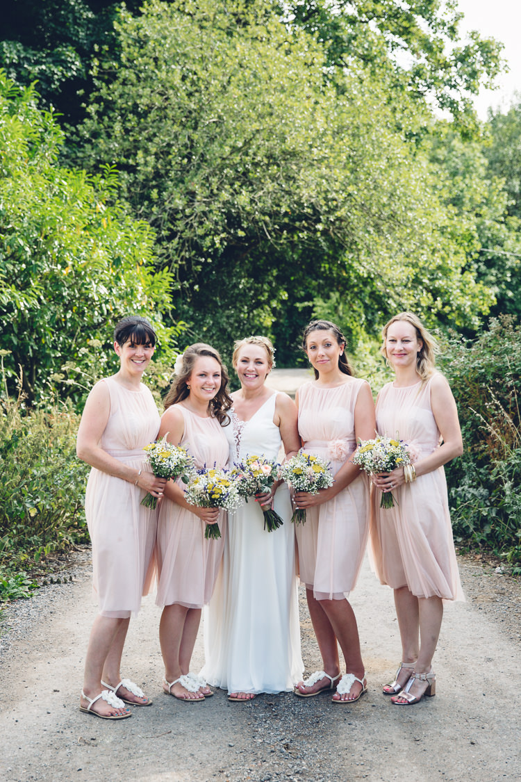 Short Pink Bridesmaid Dresses Sandles Low Key Hand Made Wedding http://www.kategrayphotography.com/