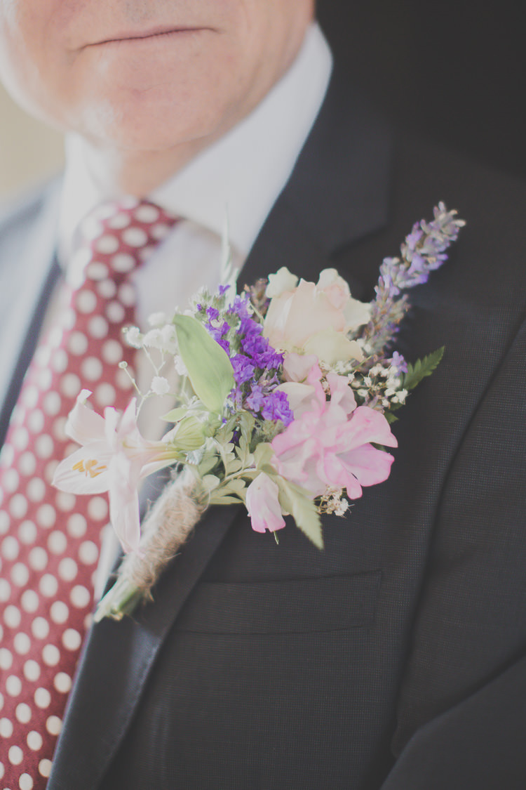 Buttonhole Lavender Sweet Pea Quirky Cute Pastel Wedding http://www.ferriphotography.co.uk/
