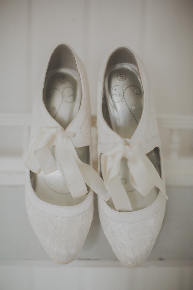 White Lace Ribbon Shoes Bride Bridal Quirky Cute Pastel Wedding http://www.ferriphotography.co.uk/