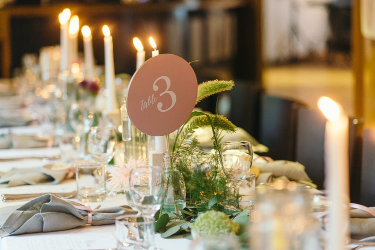 Table Number Stationery Modern Natural Pink Metallic Wedding http://photosbyzoe.co.uk/