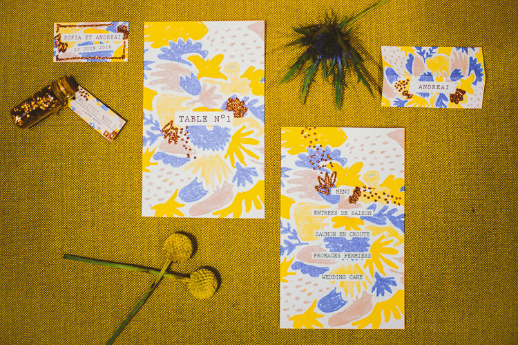 Yellow Pink Blue Stationery Invitations Whimsical Vibrant Multicolour Wedding Ideas http://hecapture.fr/