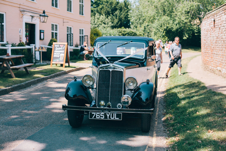 Traditional Classic Car Happy Summer Peach Marquee Wedding http://katherinemager.com/