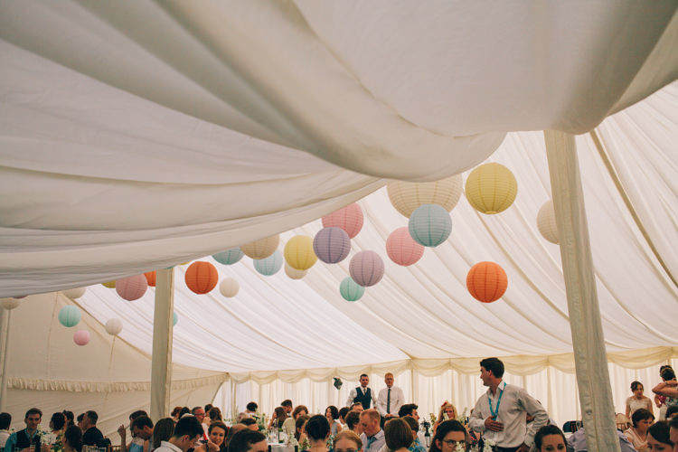Happy Summer Peach Marquee Wedding http://katherinemager.com/
