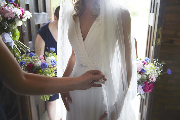 Lace Edge Veil Bride Bridal Handmade Fuchsia Navy Farm Wedding http://www.nataliejweddings.com/
