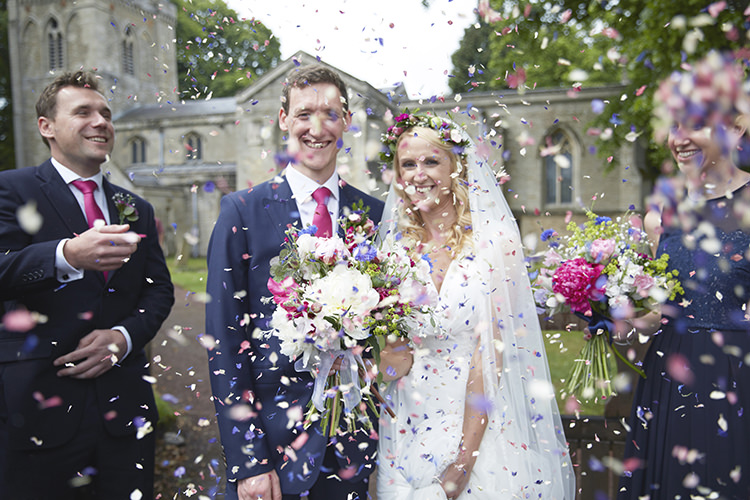 Handmade Fuchsia Navy Farm Wedding http://www.nataliejweddings.com/