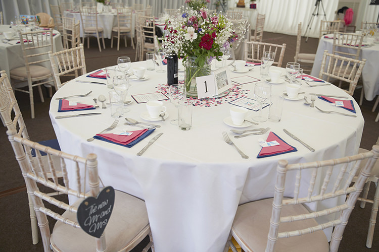 Handmade Fuchsia Navy Farm Wedding http://www.nataliejweddings.com/