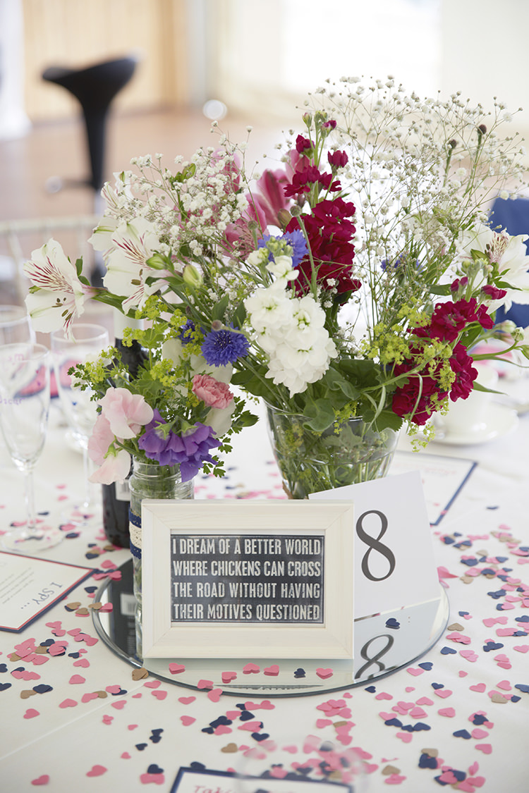 Handmade Fuchsia Navy Farm Wedding http://www.nataliejweddings.com/