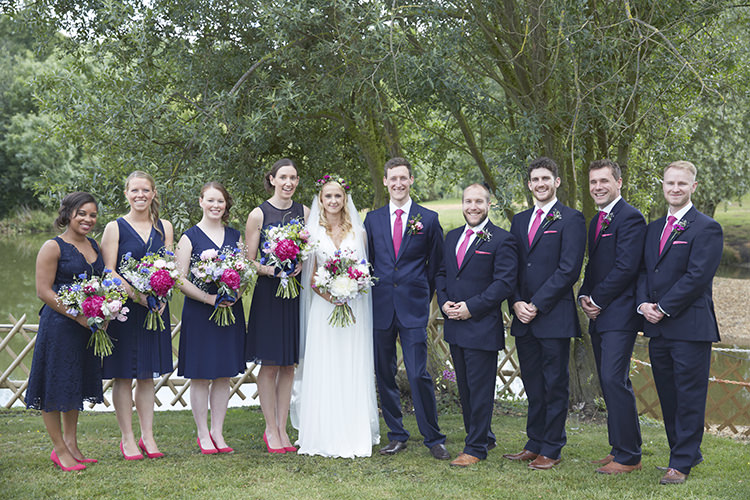 Handmade Fuchsia Navy Farm Wedding http://www.nataliejweddings.com/