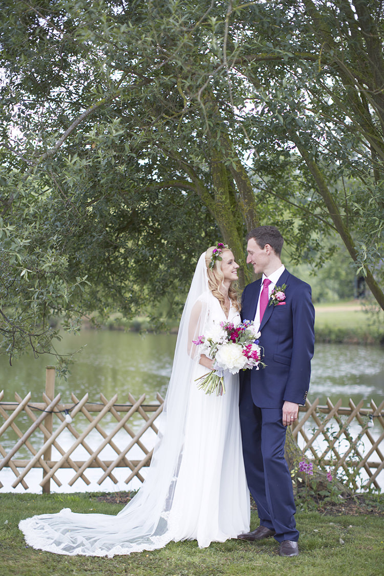 Handmade Fuchsia Navy Farm Wedding http://www.nataliejweddings.com/