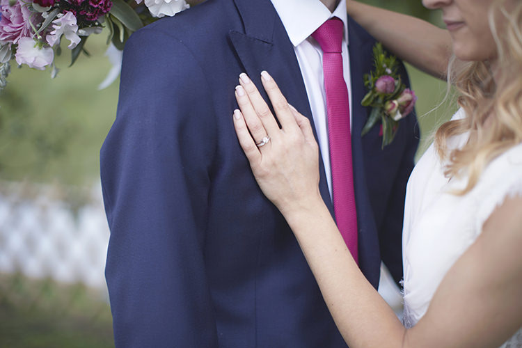 Handmade Fuchsia Navy Farm Wedding http://www.nataliejweddings.com/
