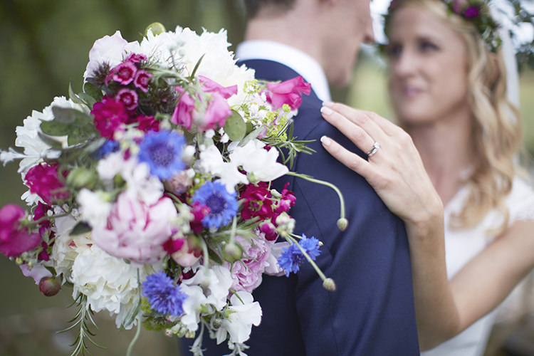 Bouquet Flowers Bride Bridal Handmade Fuchsia Navy Farm Wedding http://www.nataliejweddings.com/