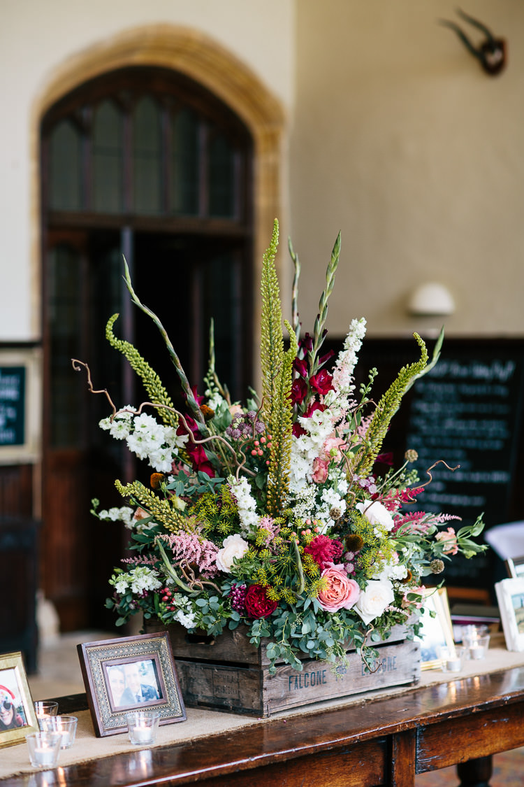 Crate Flowers Whimsical Bicycle Rich Plum Stylish Relaxed Wedding http://albertpalmerphotography.com/