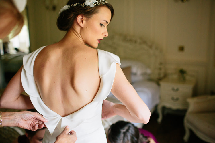 Low Back Backless Gown Dress Bride Bridal Bicycle Rich Plum Stylish Relaxed Wedding http://albertpalmerphotography.com/