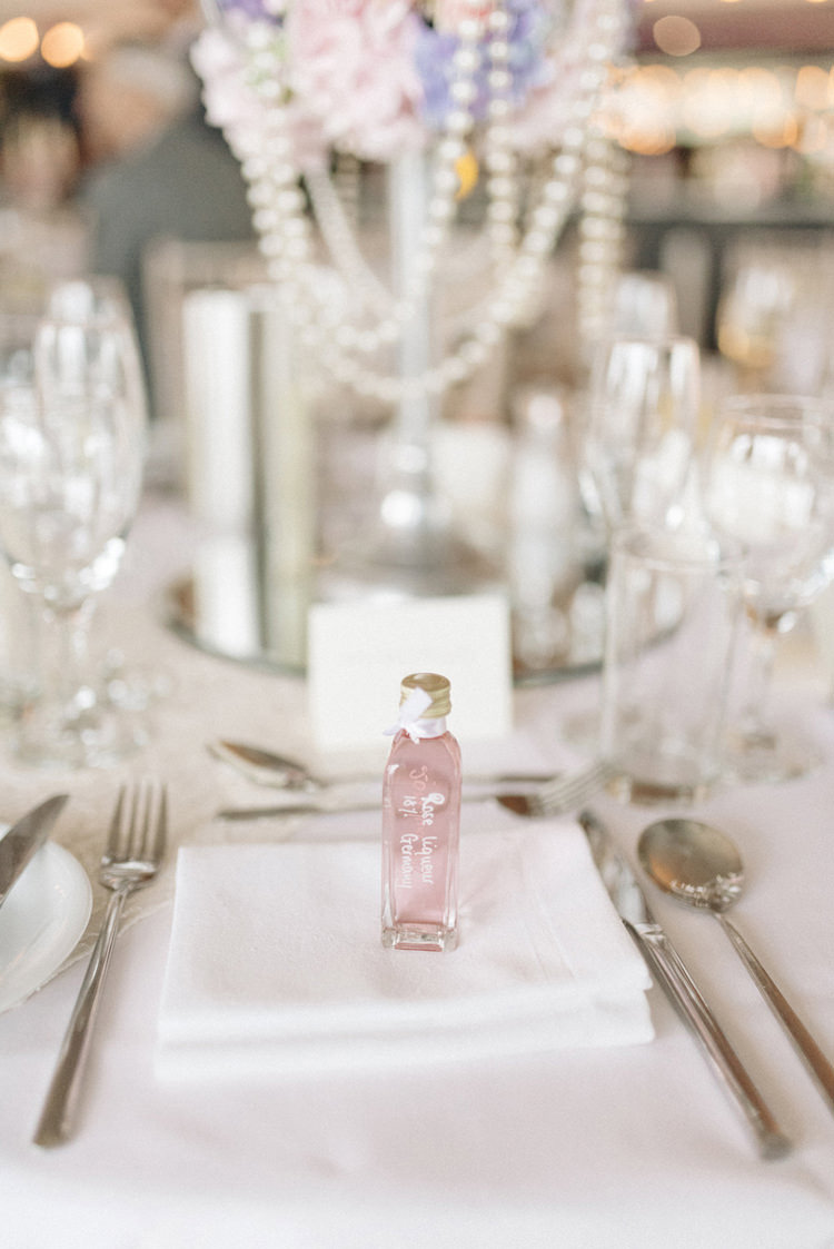 Bottle Liquer Favour Chic Pastel City Wedding http://sarahjaneethan.co.uk/