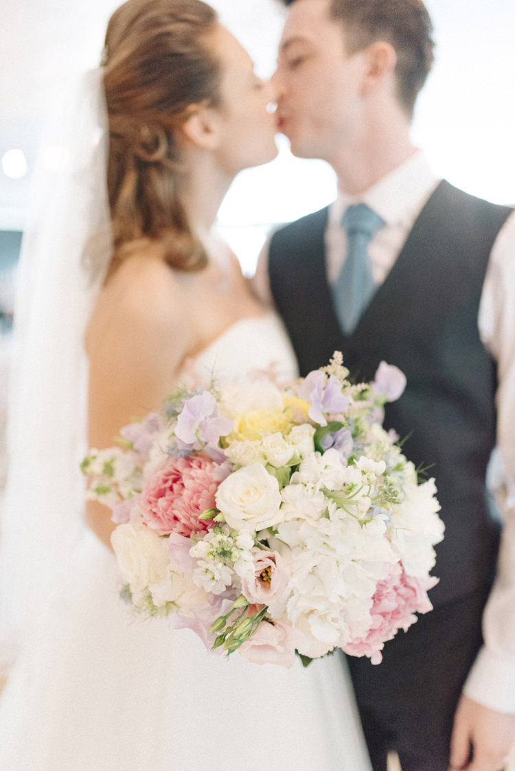Bouquet Bride Bridal Flowers Pink Yellow Purple Pretty Peony Chic Pastel City Wedding http://sarahjaneethan.co.uk/