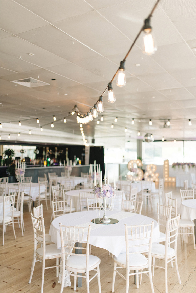 Festoon Lights Letters Lighting Chic Pastel City Wedding http://sarahjaneethan.co.uk/