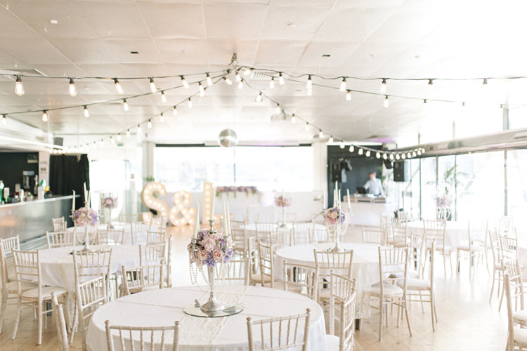 Festoon Lights Letter Lighting Chic Pastel City Wedding http://sarahjaneethan.co.uk/