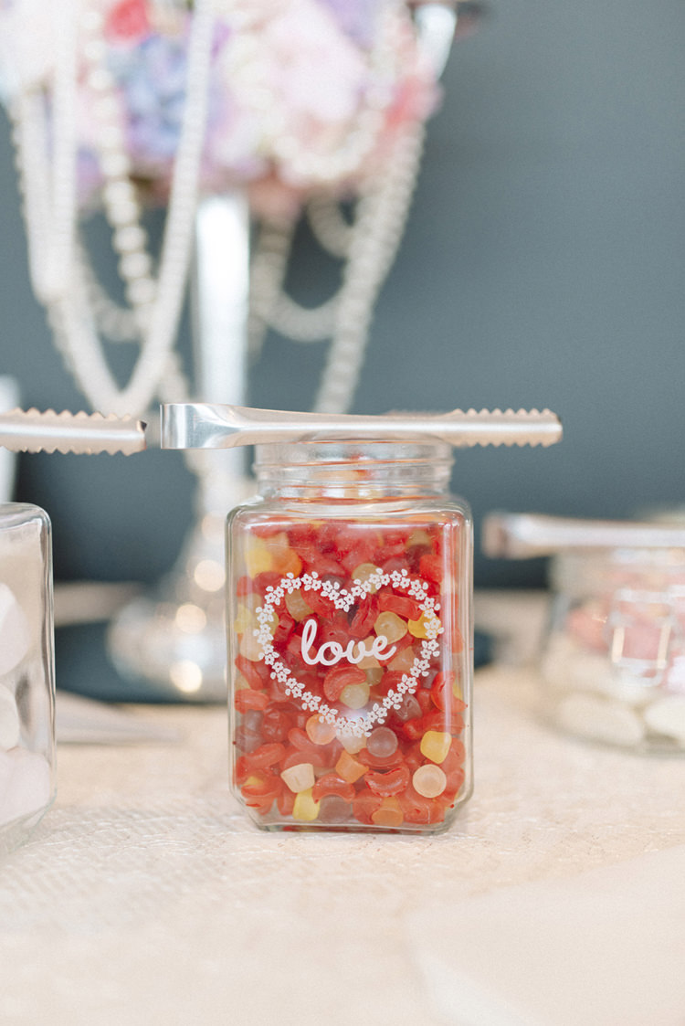 Sweet Sweetie Table Jar Chic Pastel City Wedding http://sarahjaneethan.co.uk/