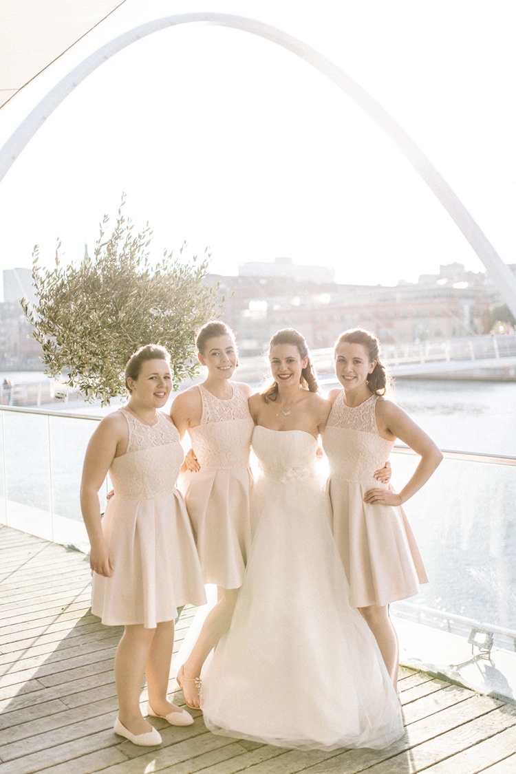 Short Pink Bridesmaid Dresses Chic Pastel City Wedding http://sarahjaneethan.co.uk/