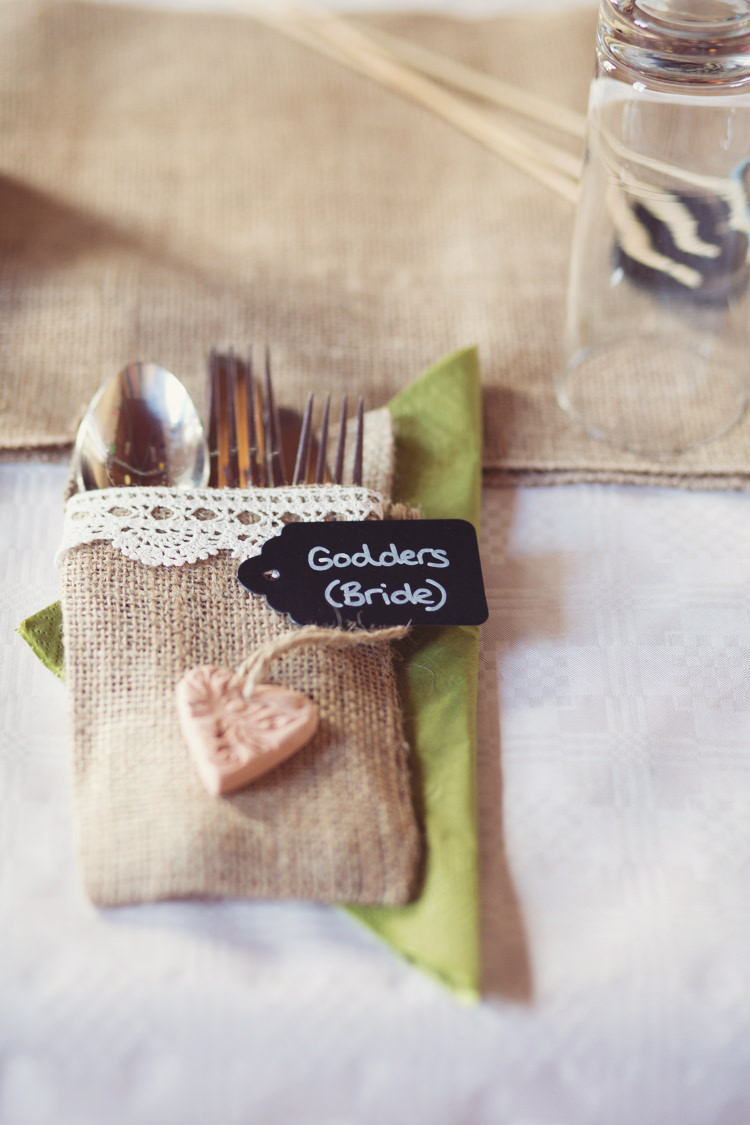 Hessian Cutlery Pouch Colourful Crafty Country Spring Village Wedding http://myfabulouslife.co.uk/