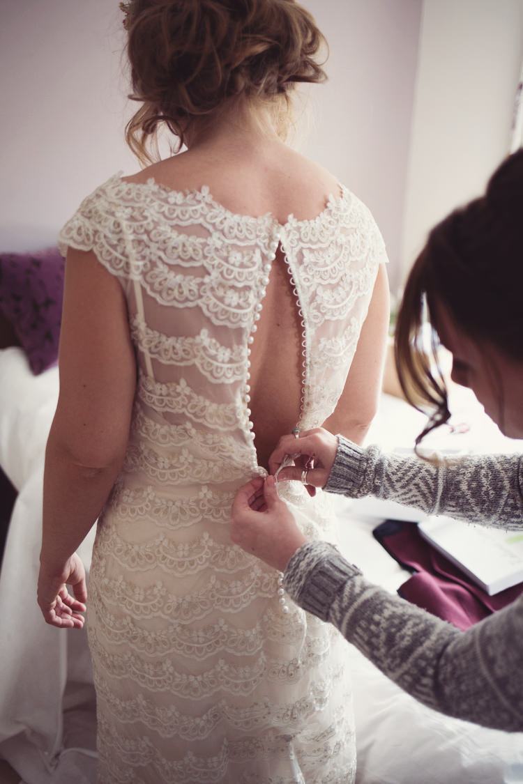 Button Back Dress Gown Bride Bridal Colourful Crafty Country Spring Village Wedding http://myfabulouslife.co.uk/