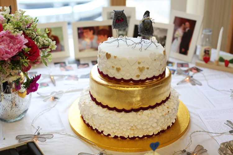 Gold Cake Colourful Home Made Spring Wedding http://www.jadelisaphotography.com/