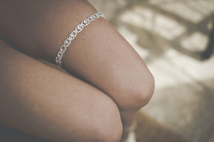 Diamonte Garter Bride Bridal Beautiful Summer Garden Party Wedding http://divinedayphotography.com/