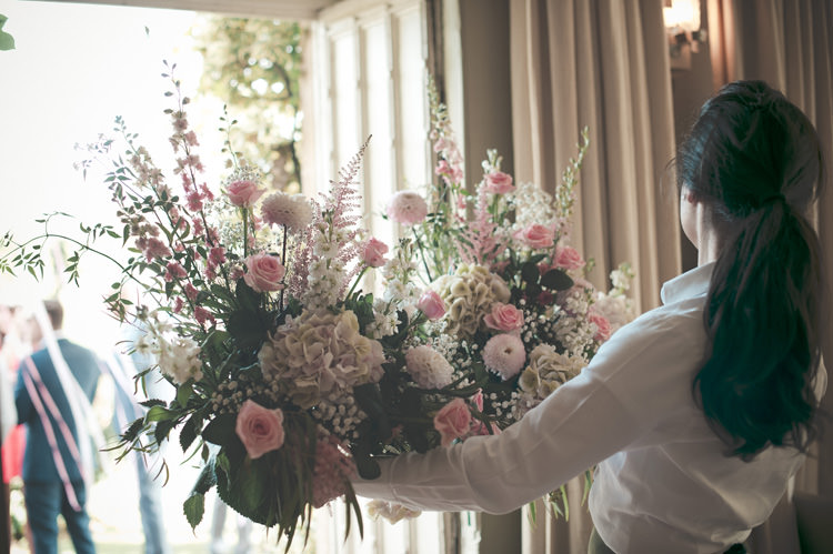 Pink Flowers Arrangements Beautiful Summer Garden Party Wedding http://divinedayphotography.com/