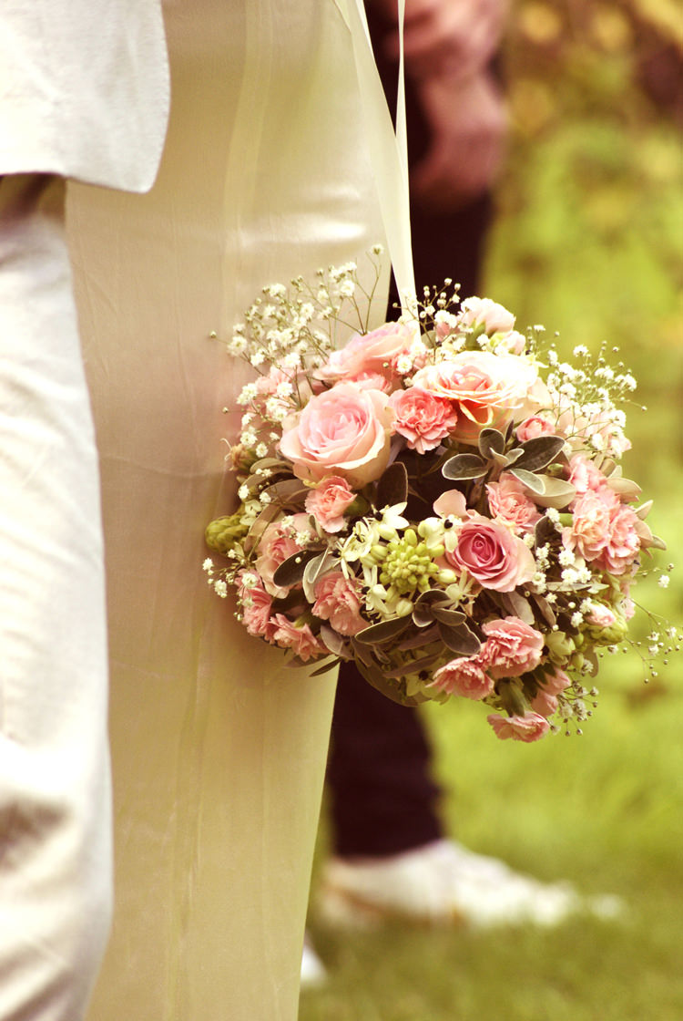 Pomander Flowers Bouquet Pink Rose Bride Bridal Vintage Country Garden Festival Wedding http://www.kimberleysta-mariaphotography.com/