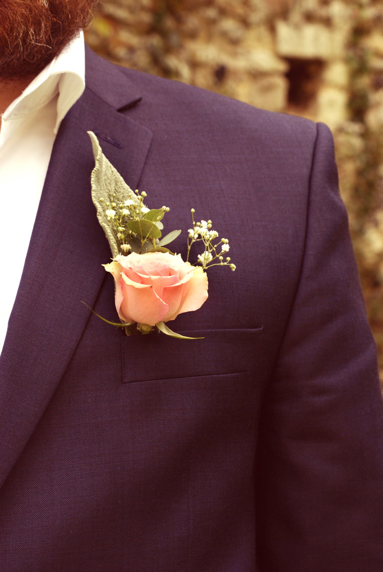 Pink Rose Buttonhole Groom Vintage Country Garden Festival Wedding http://www.kimberleysta-mariaphotography.com/