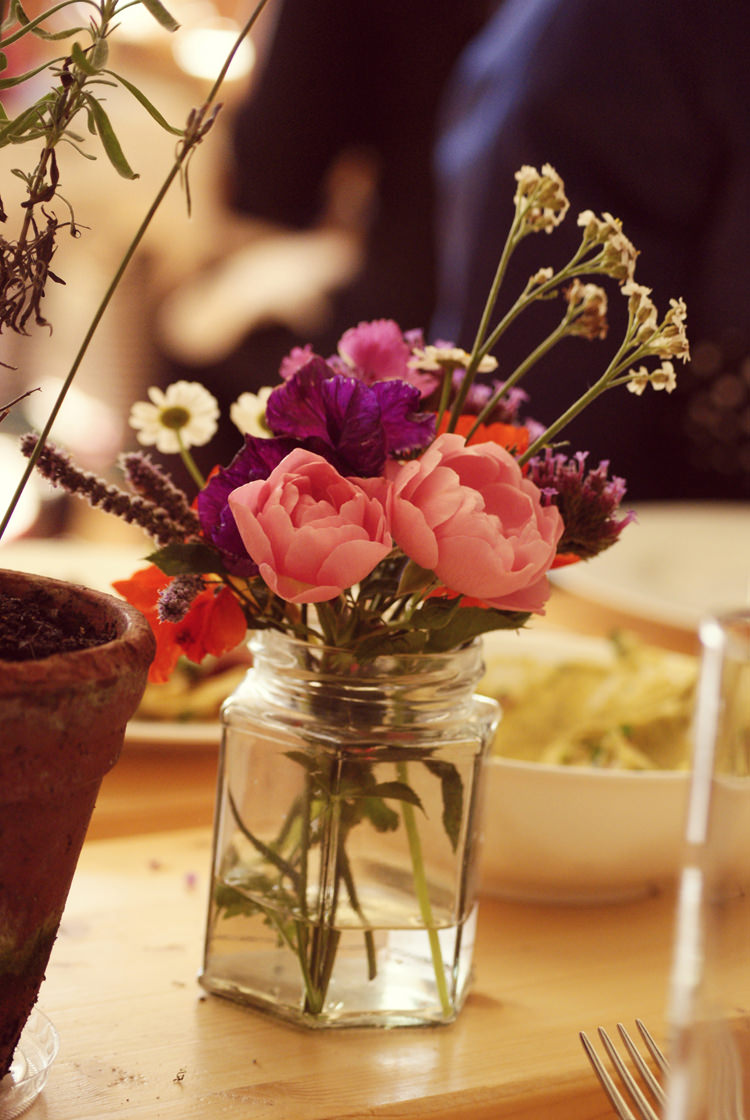 Jar Flowers Peonies Vintage Country Garden Festival Wedding http://www.kimberleysta-mariaphotography.com/