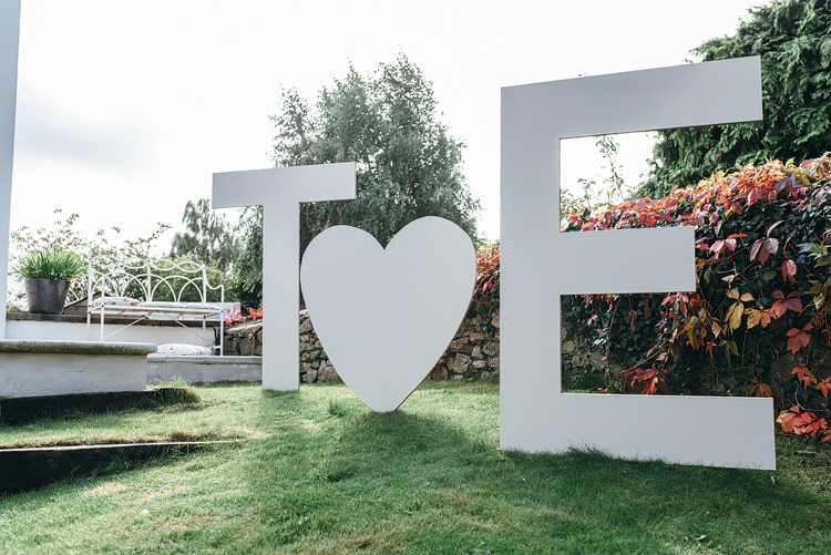 Giant Letters Stylish Relaxed Secret Garden Wedding http://www.gregcoltmanphotography.com/