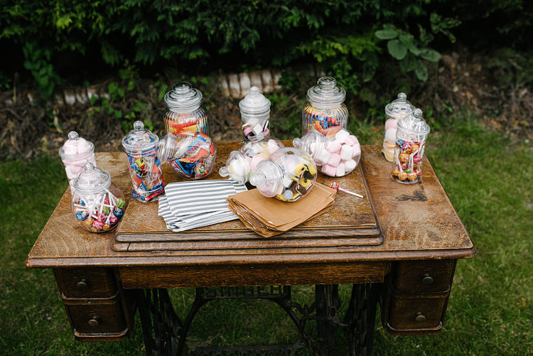 Sweets Sweetie Table Stylish Relaxed Secret Garden Wedding http://www.gregcoltmanphotography.com/