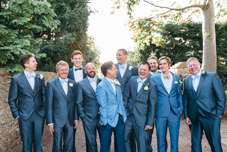 Bow Tie Blue Suit Groomsmen Stylish Relaxed Secret Garden Wedding http://www.gregcoltmanphotography.com/