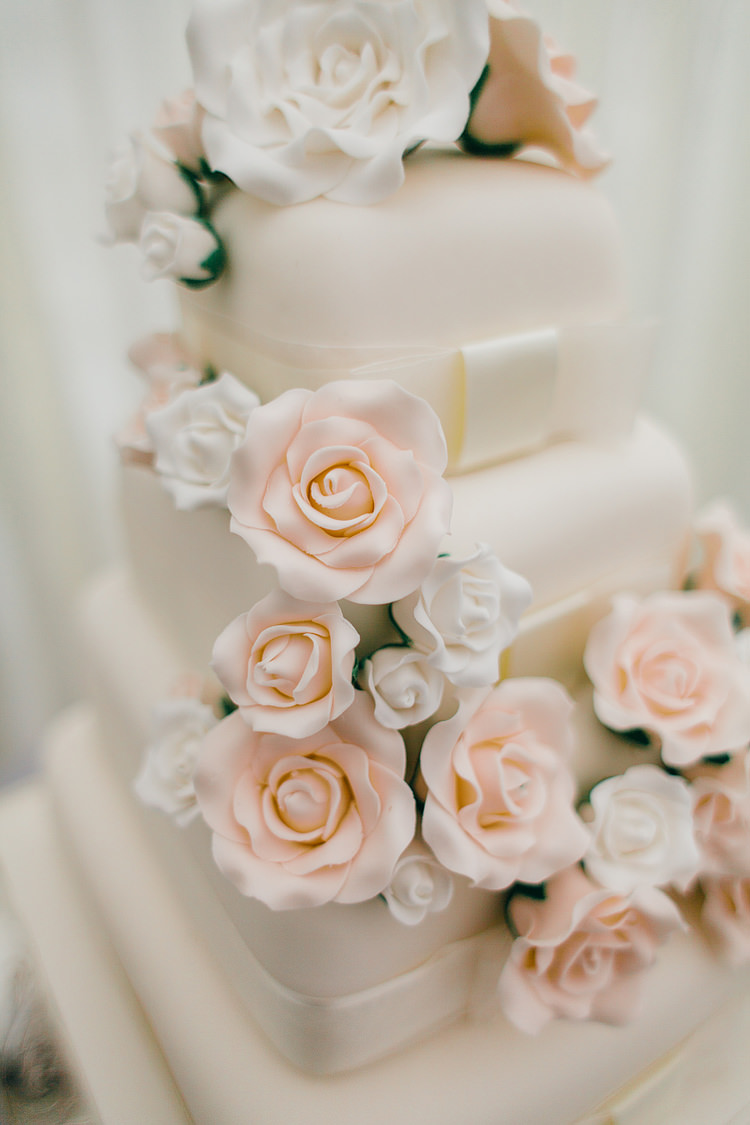 Icing Iced Rose Cake Blue White Stylish Relaxed Secret Garden Wedding http://www.gregcoltmanphotography.com/
