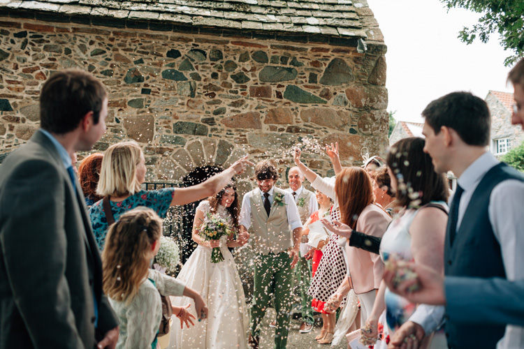 Confetti Throw Bride Groom Bohemian Origami Guernsey Wedding http://janiceyiphotography.ca/