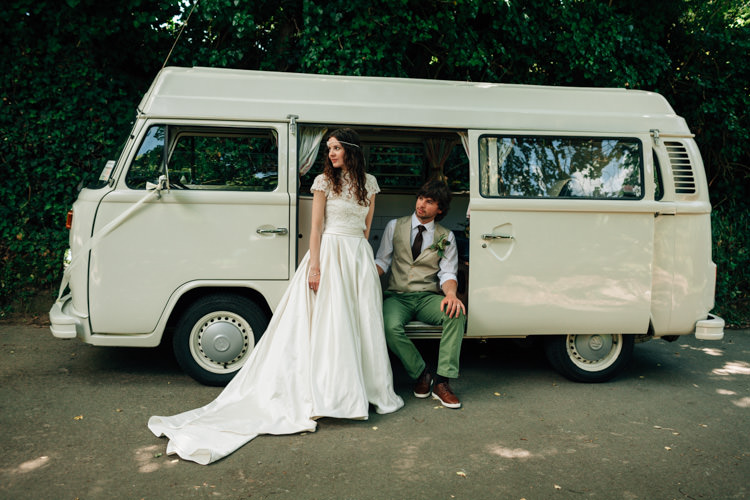VW Camper Van Bohemian Origami Guernsey Wedding http://janiceyiphotography.ca/