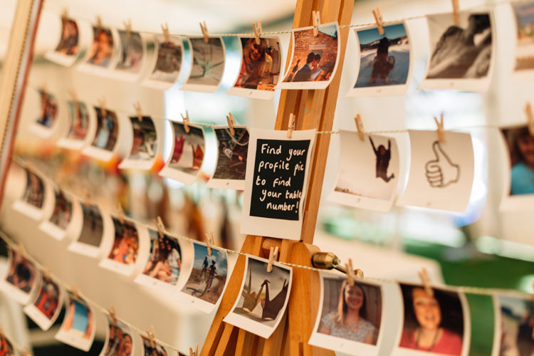 Polariod Table Seating Plan Chart Bohemian Origami Guernsey Wedding http://janiceyiphotography.ca/
