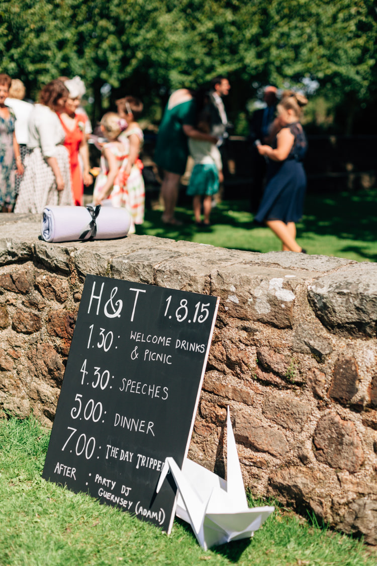 Chalk Board Black Sign Paper Crane Bohemian Origami Guernsey Wedding http://janiceyiphotography.ca/