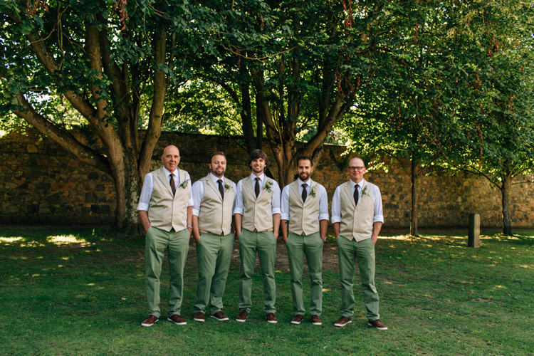 Waistcoat Chino Groomsmen Green Bohemian Origami Guernsey Wedding http://janiceyiphotography.ca/
