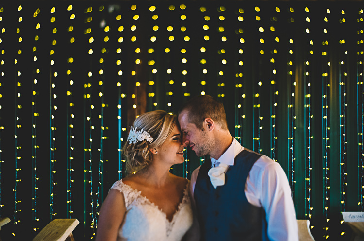 Fairy Light Curtain Backdrop Magical Grey Coral Barn Wedding http://www.stevebridgwoodphotography.co.uk