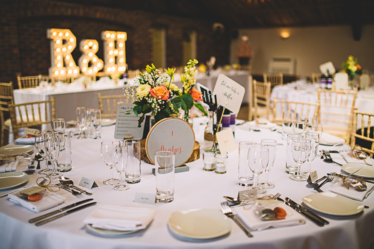 Embriodery Hoop Table Number Magical Grey Coral Barn Wedding http://www.stevebridgwoodphotography.co.uk