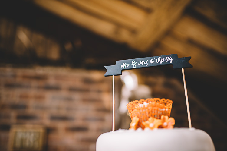 Chalk Board Cake Topper Magical Grey Coral Barn Wedding http://www.stevebridgwoodphotography.co.uk