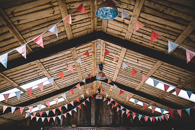 Bunting Magical Grey Coral Barn Wedding http://www.stevebridgwoodphotography.co.uk